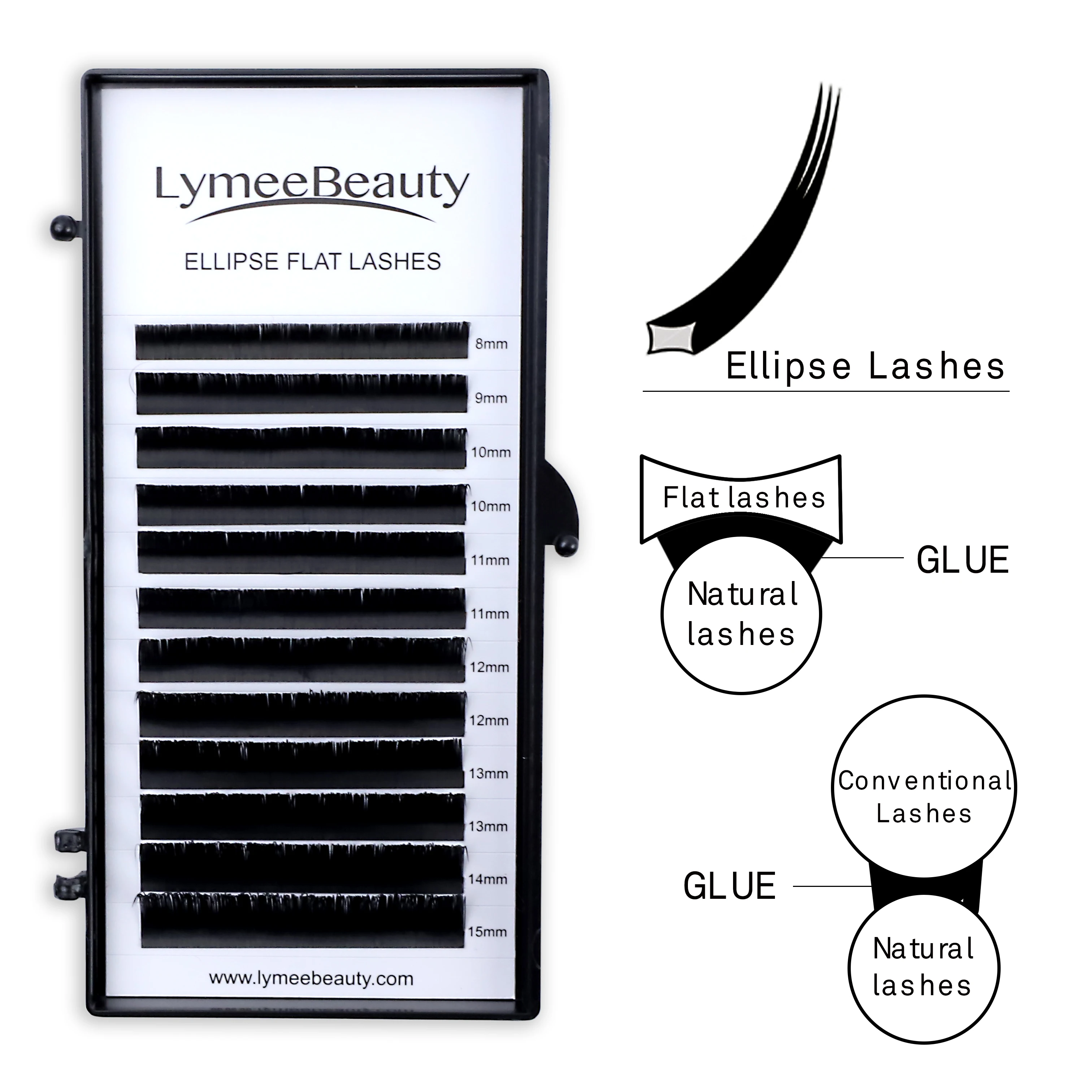 

Handmade Customized LashExtension Lash Extension Fan Lash Extension ellipse flat Wholesale