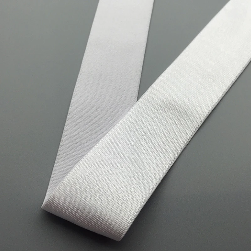 

Factory wholesale in stock custom elastic straps shiny tape with brush effect bra strap for underwear waistband, Accept customized