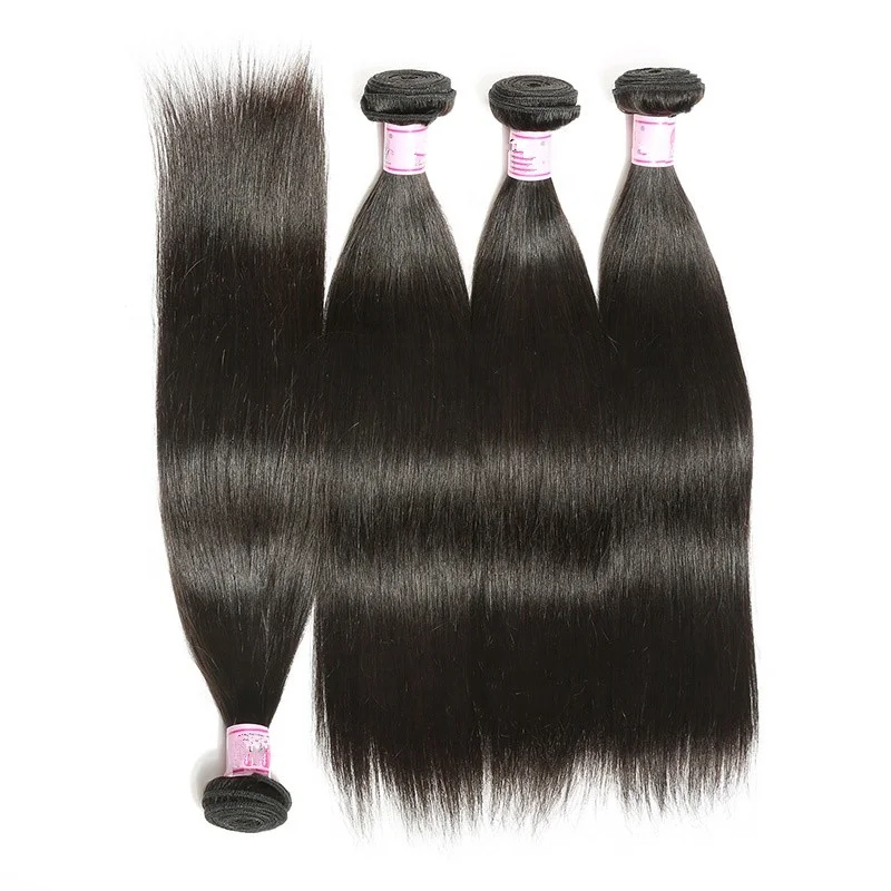 

Cheap factory price virgin indian hair extension human silky straight hair weave bundles with closure