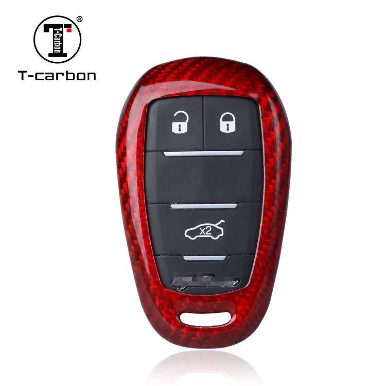 

T-carbon luxury gift car Key Case Fit Romeo, Red