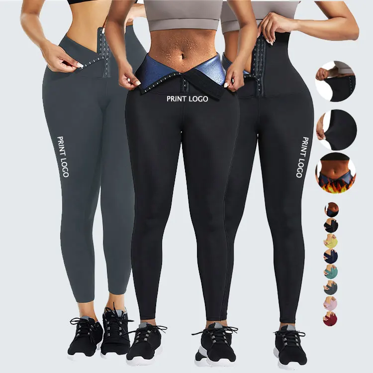 

2020 Hot Solid Custom Logo Slimming Neoprene butt Lifter Waist Trainer Workout Fitness Leggings, Picture