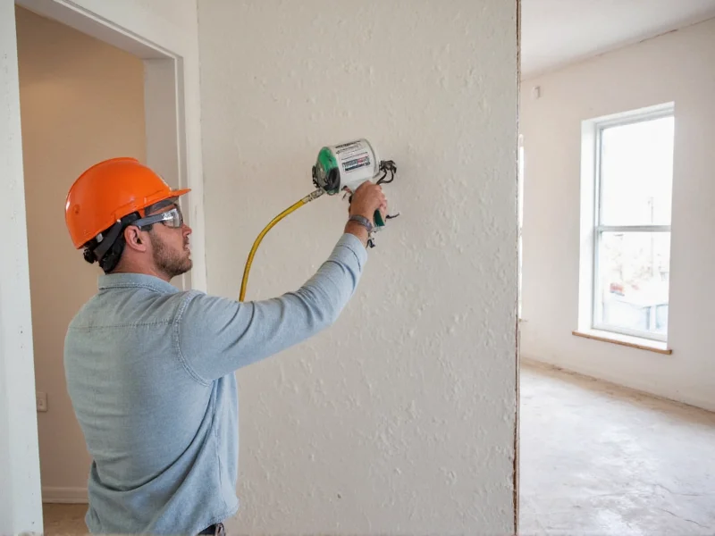 DIY spray foam insulation application with safety gear