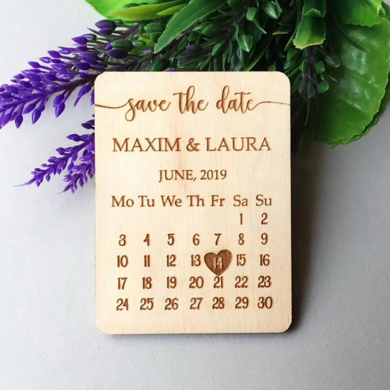 Personalized wedding invitations wood save the date wedding favors for guests