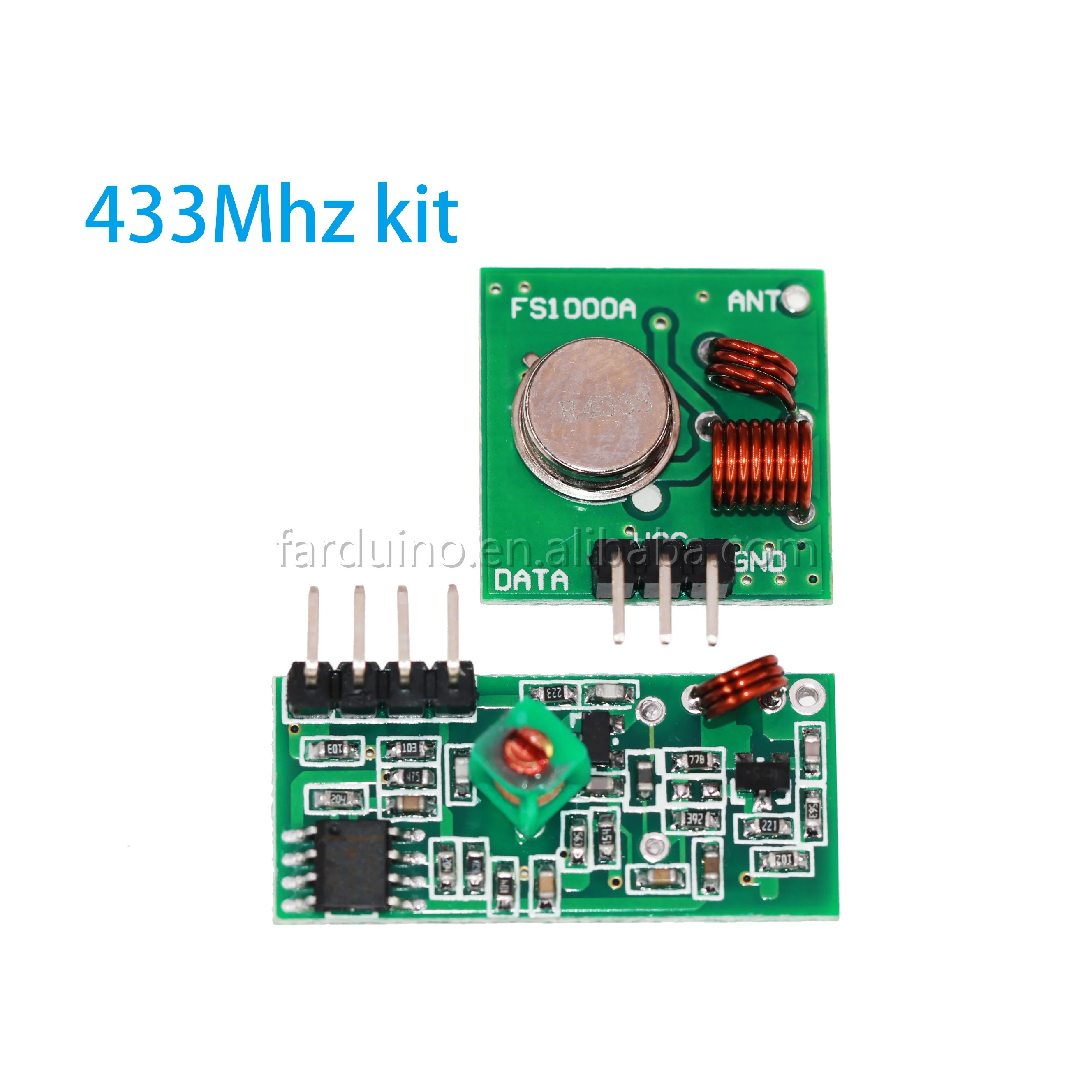 

433Mhz RF Wireless Transmitter Module and Receiver Kit 5V DC Wireless For ARM/MCU WL Diy Kit, Same as picture