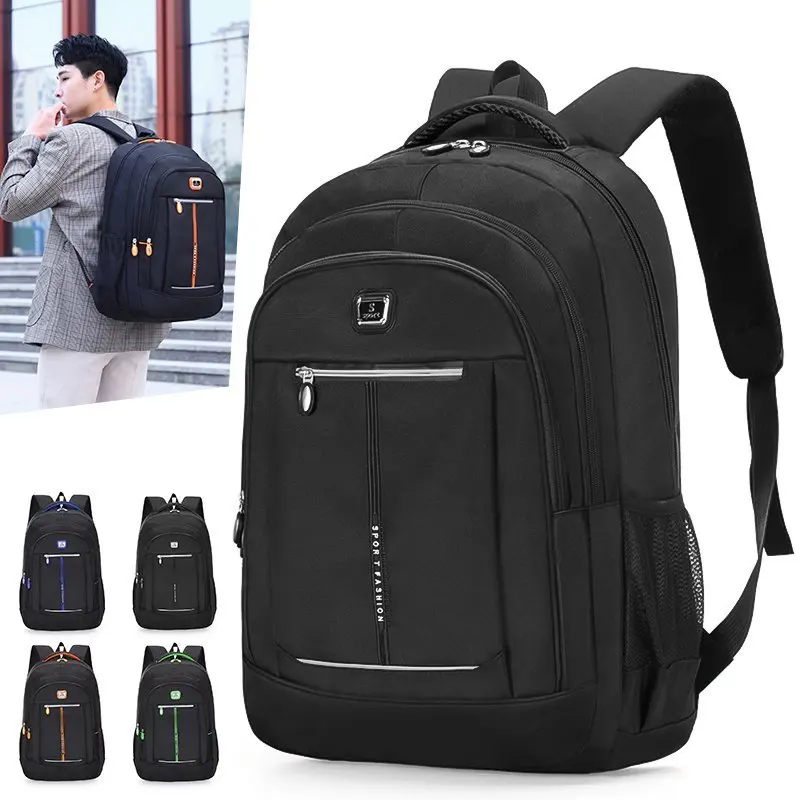 

Omaska Small order multifunctional good quality business and daily anti theft pocket laptop backpack large capacity, Orange/black/blur/green