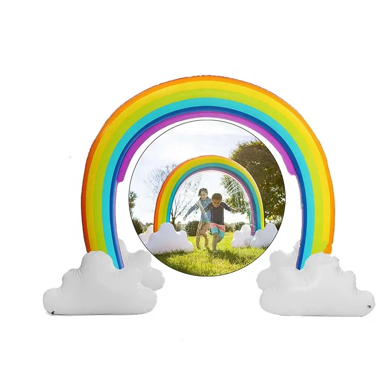 

Eco-friendly PVC Inflatable Kids Rainbow Arch Water Sprinkler Splash Toys for Sale, As photo(or customized)