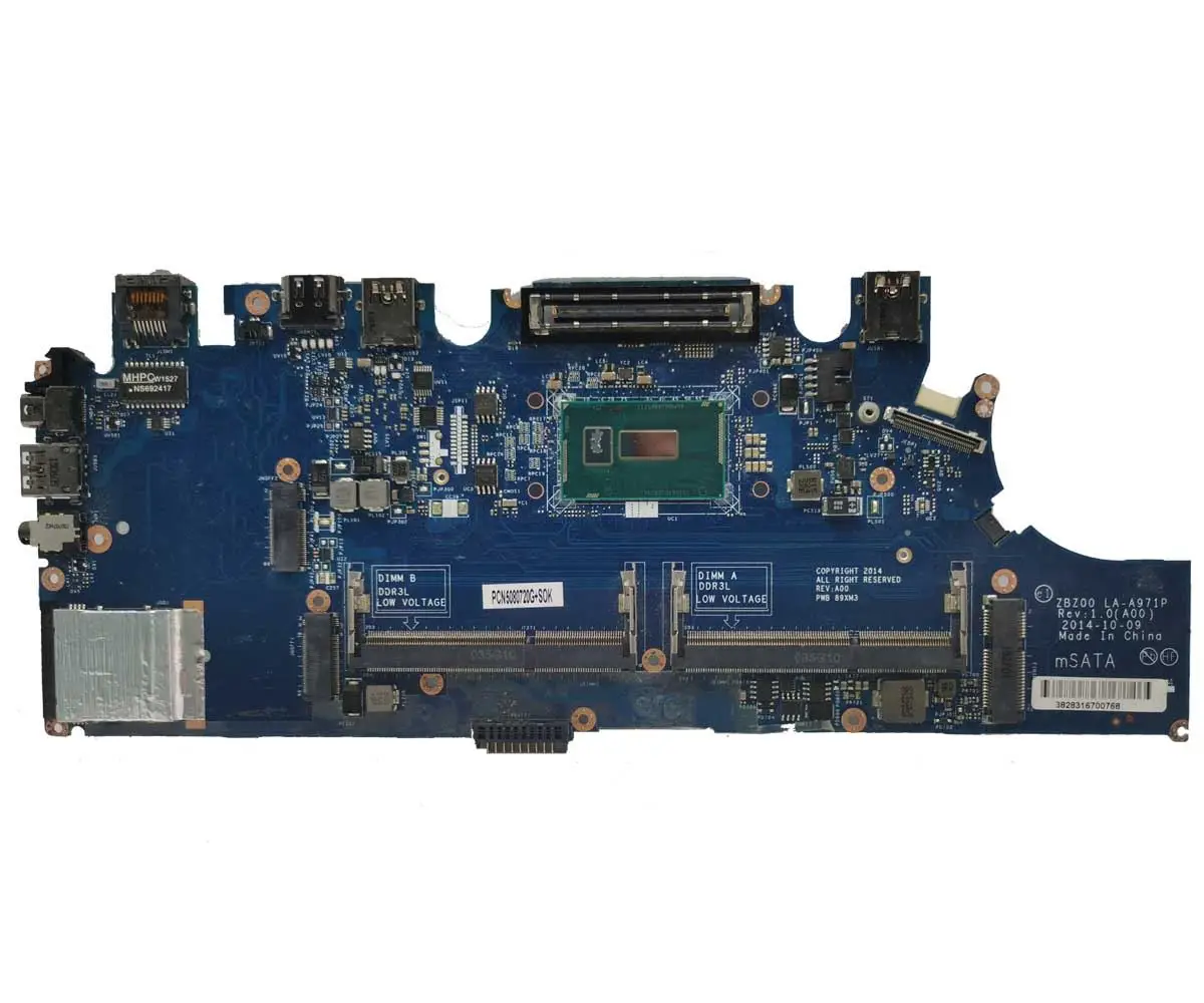 

LA-A971P Motherboard For DELL Latitude E7250 CN-0G9CNK with CPU i3/i5/i7 Laptop Motherboard LA-A971P Motherboards
