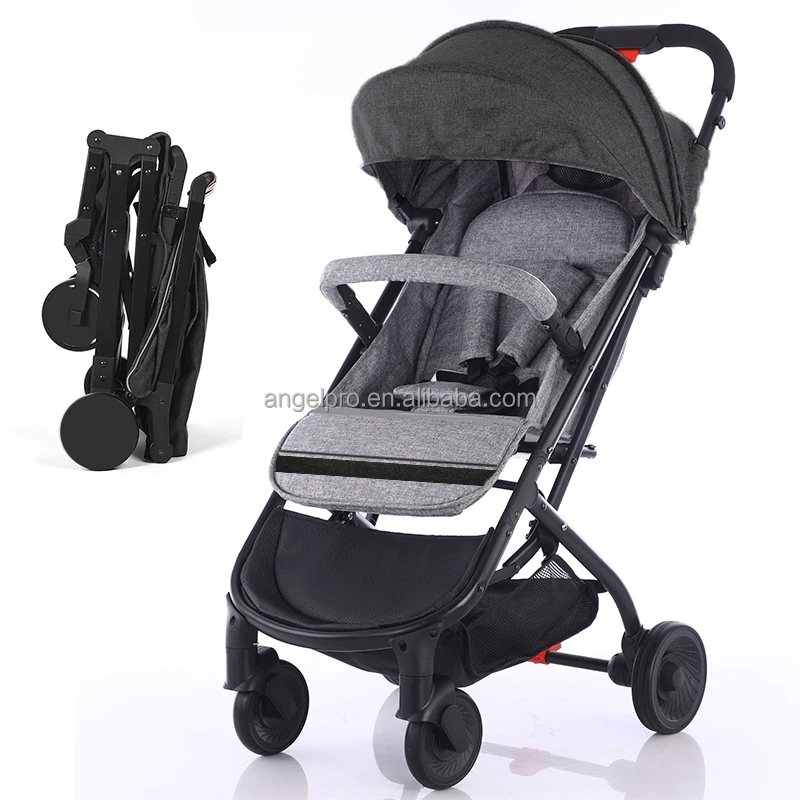 

New arrival linen fabric aluminium frame baby stroller light weight foldable baby pram buggy, Black gray red blue