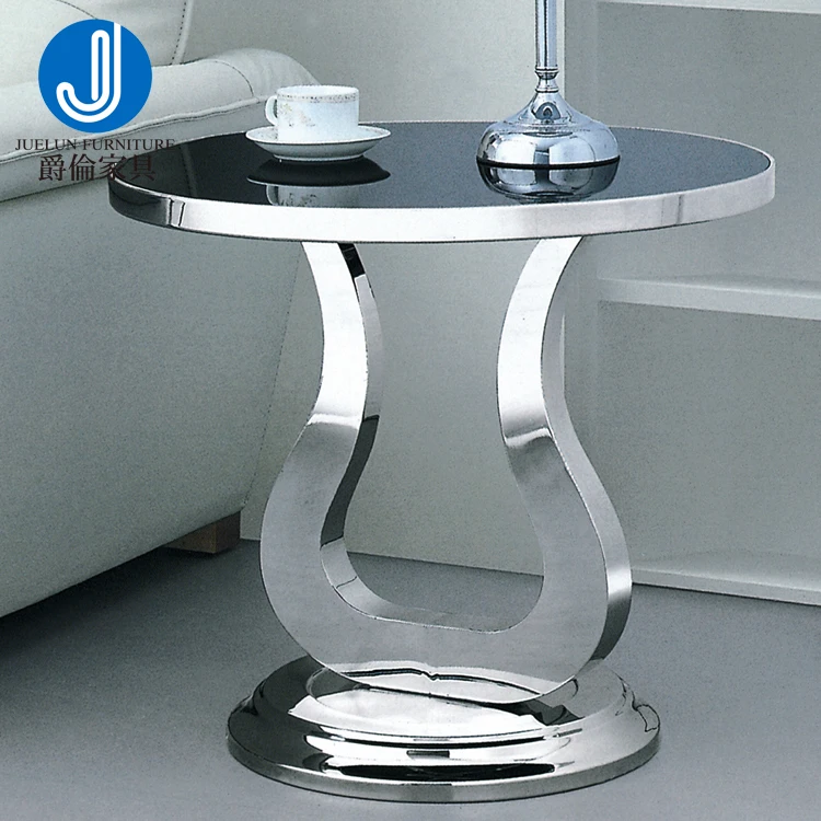 glass side table mirrored end table mirrored side table