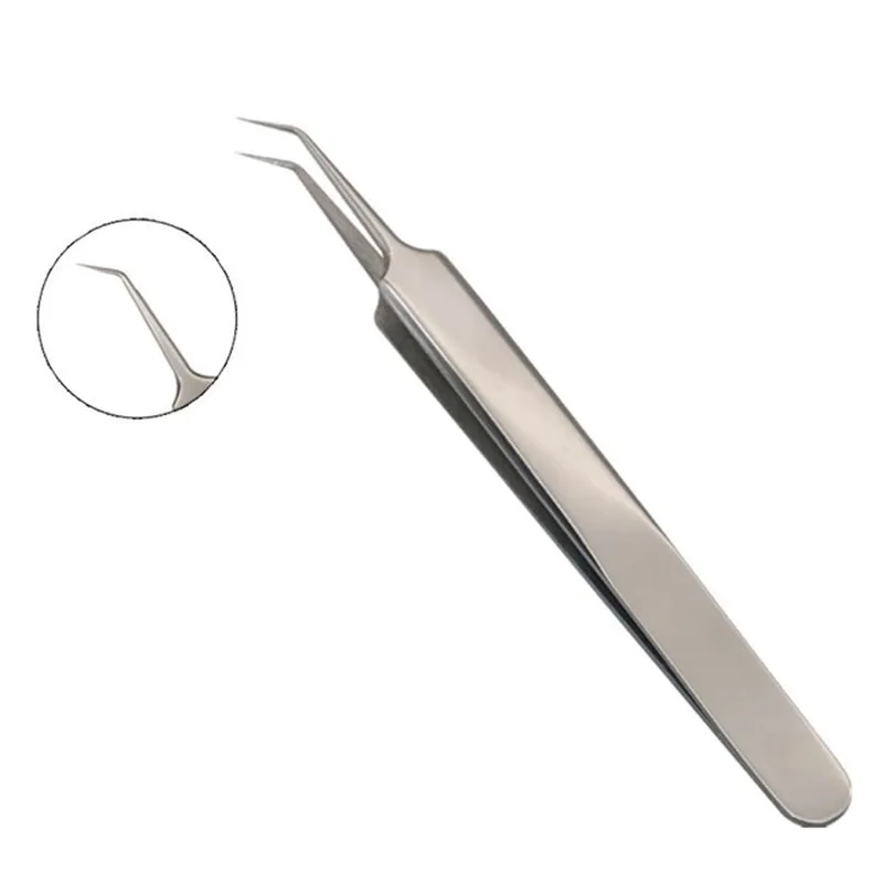 

TW001 Acne Needle Tweezers Black Head Pimples Removal Pointed Bend Gib Head Face Care Tools Blackhead Comedone Acne Extractor