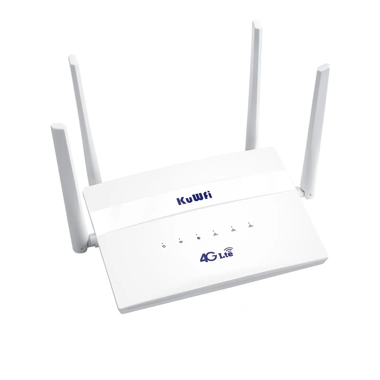 

KuWFi 300Mbps wireless router 4g lte wireless router 4 High-gain External Antennas 4g Router With Sim Card