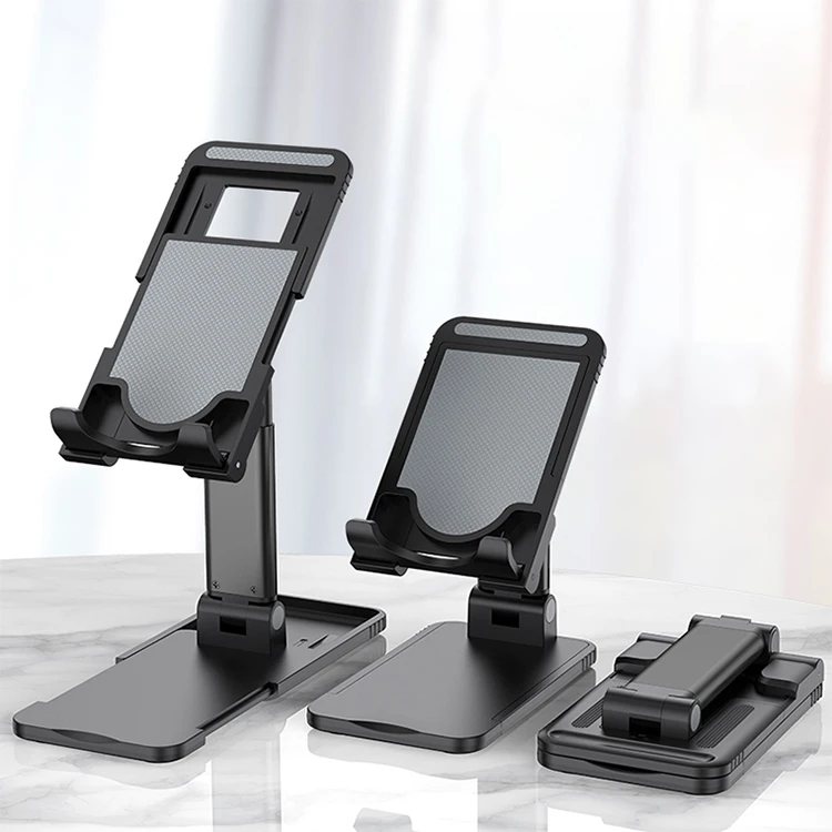 

Custom Folding Desktop Cell Phone Stand Tablet Creative Retractable Foldable Aluminum Alloy Phone Holder Stand