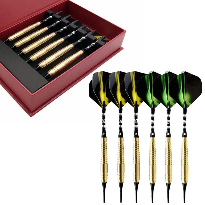 

16g Professional Electronic Darts Soft Plastic Tip Brass Barrel Aluminum Shafts PET Flights Dart