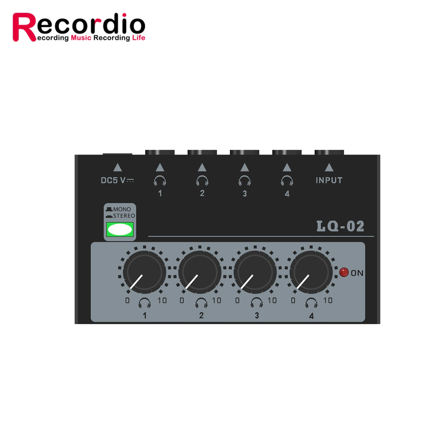 

GAX-LQ02 1In 4 Out Audio Frequency Divider Audio Mixer can be used for Online Multi-platform Live Broadcast of Stage Performance