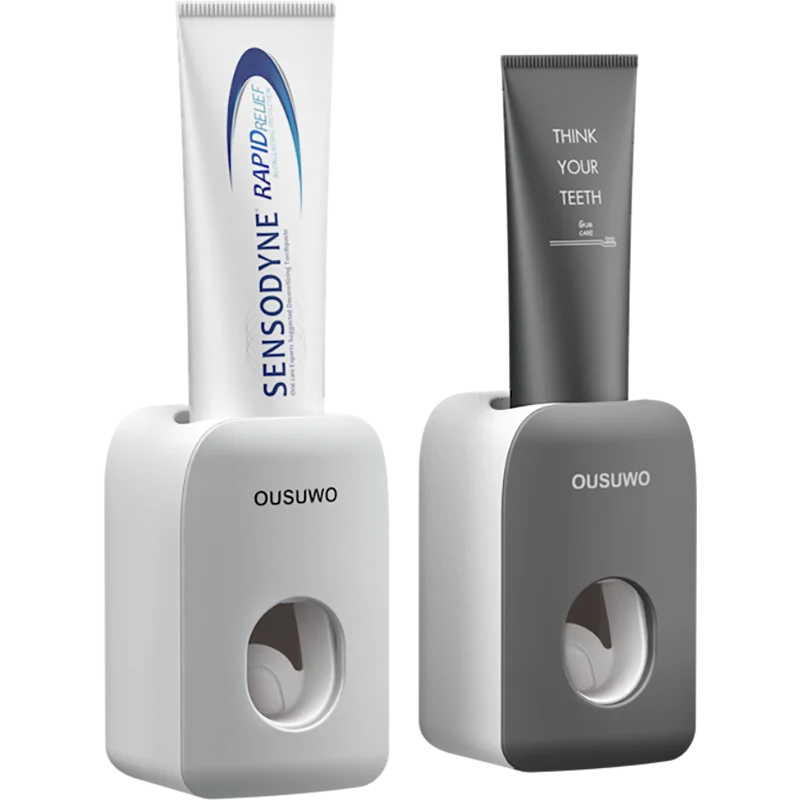 

High quality Automatic Toothpaste Dispenser bathroom Non-hole Wall Dust-Proof Tooth paste Squeezer Private label OEM