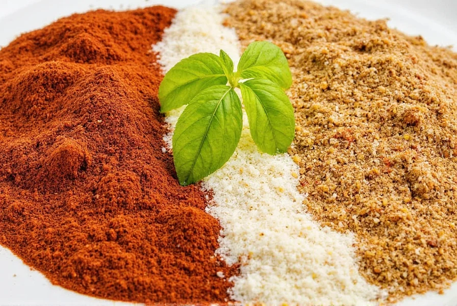 Cajun and Creole seasoning bottles on a spice rack