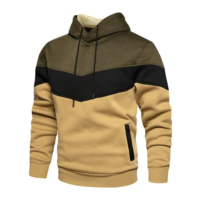 

Men color blocking fashion sweater autumn winter casual sports tops clothes men hoodie