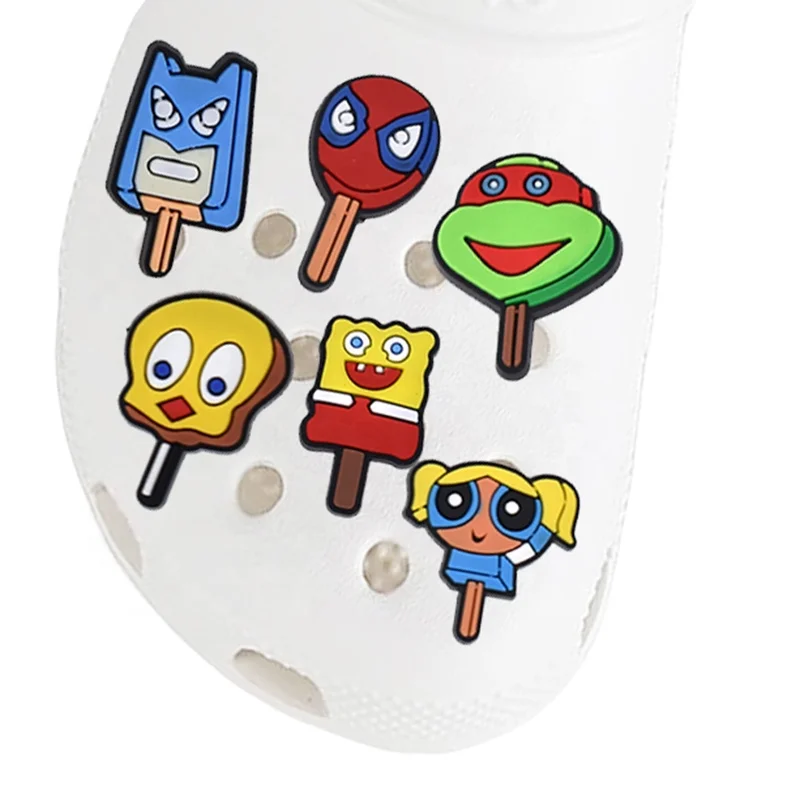 

ice cream cartoon anime shoe charms for croc shoe decorations, As picture