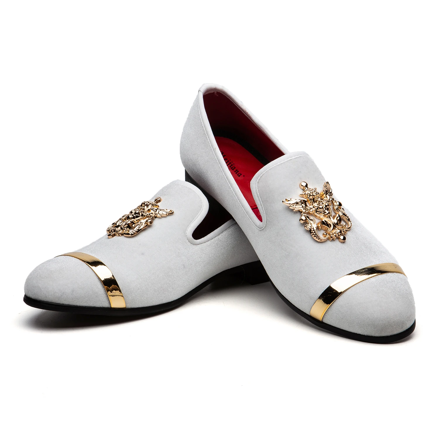 

New Style Stripe Men Velvet Loafers Men Casual Shoes Red Shoes