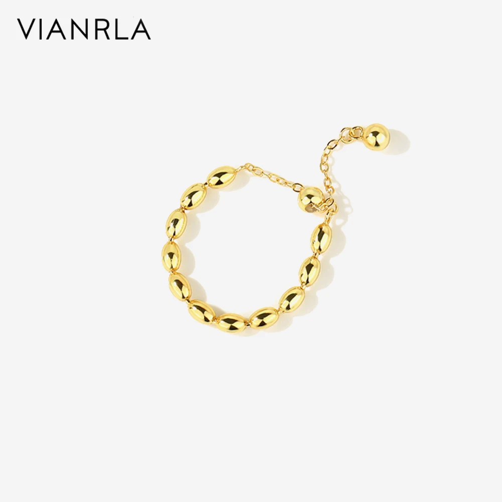 

VIANRLA 925 Sterling Silver Ring Bead Ring Adjustable Minimalist Style Nickle Free Laser Logo Support Drop Shipping Gifts