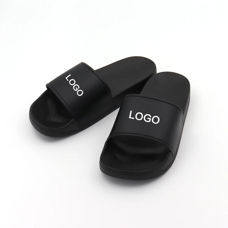 

Wholesale Factory Price Black Unisex Men Women Custom Logo Blank Slides Slippers Footwear, Customized color