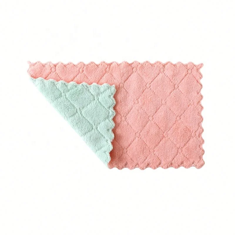 

10pcs Cleaning Cloth Double Side Absorbent Dishcloth, Random