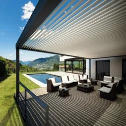 Vergola openning roof sun louver shutter aluminum roof pergola louvre roof