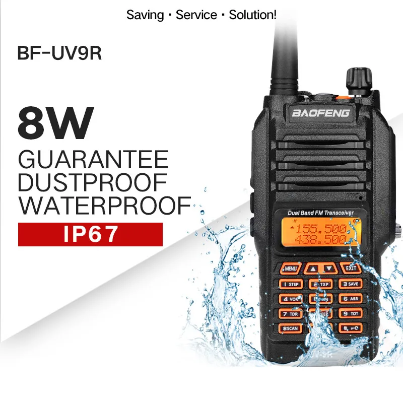 

IP67 a prueba de agua doble banda UHF VHF Walkie Talkie Radio de dos TERM impacto baofeng UV-9R UV9R Plus