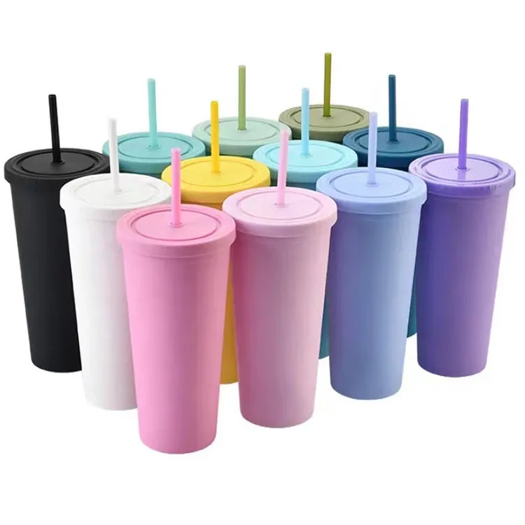 

Newest Portable Outdoor Sports cooling mug plastic water bottles 24oz oem drinkware mug personalised travel, 12 colors