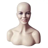 

Lifelike makeup mannequin head with shoulders and half bust