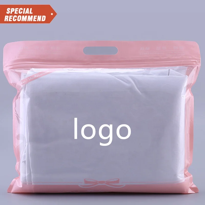 

Free shipping Holographic self-sealing frosted zipper lock PVC zipper clothing food plastic bag packaging custom bag packaging