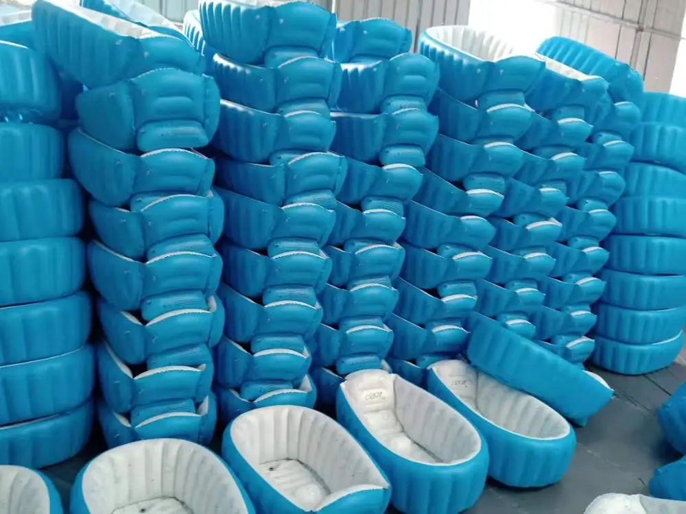 
Custom EN71 PVC full printing inflatable baby bathtub 