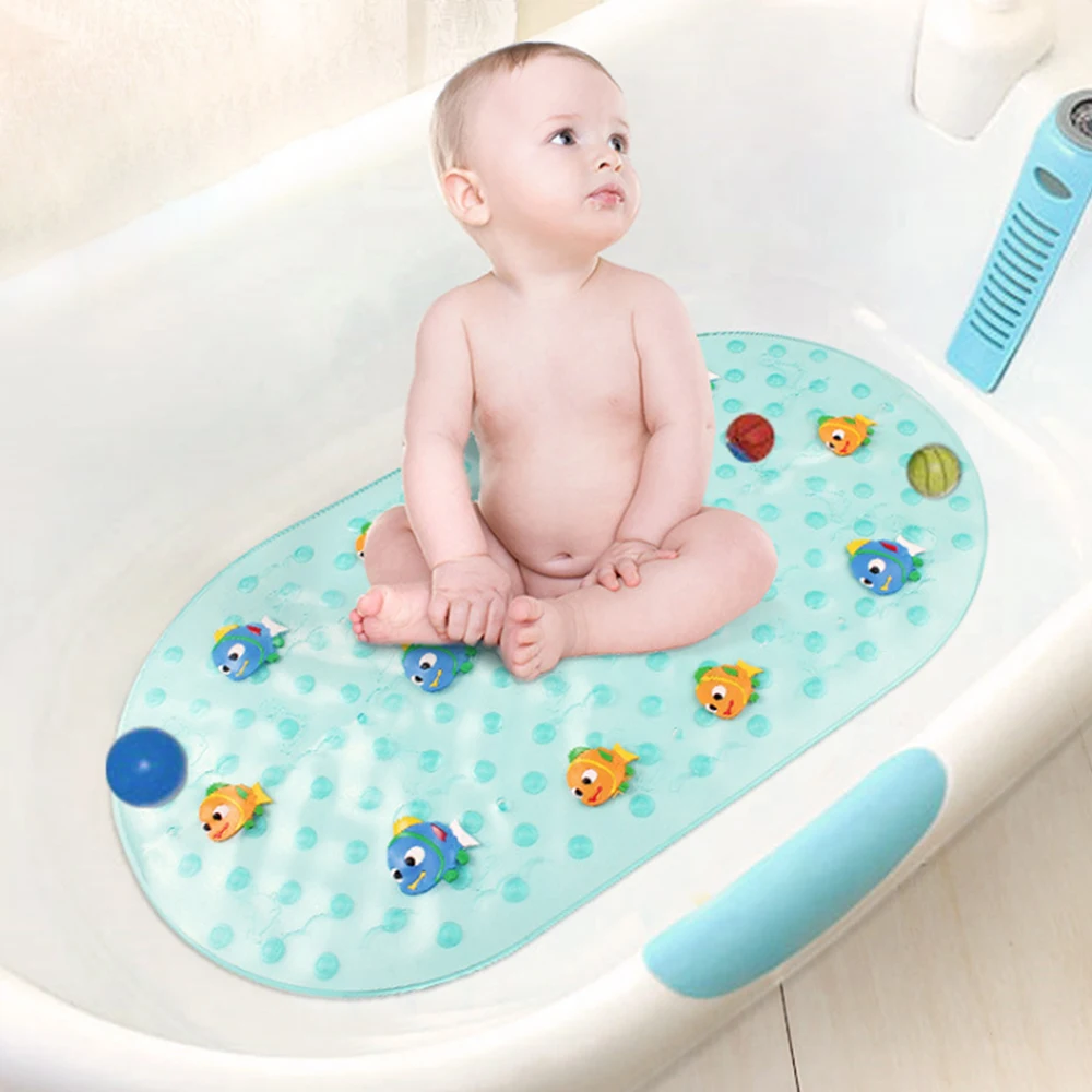 

Children Shower Bathroom Safety Pattern Multi-purpose Non Slip Mats PVC Material Baby Bath Tub Mat, Customized