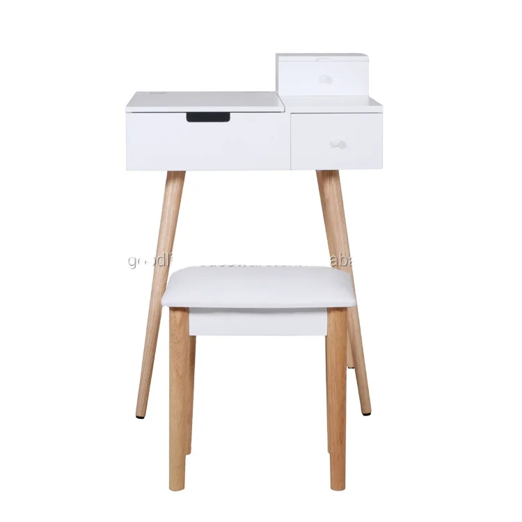 

Professional made fashion and luxury makeup table with mirror, White, black, brown