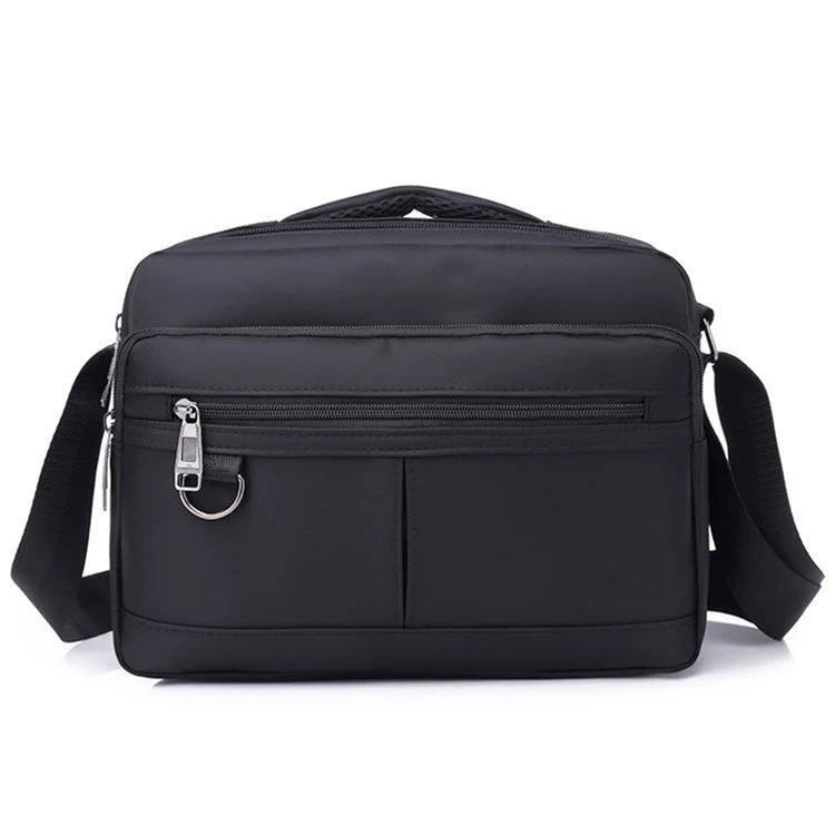 

New Multifunction Business Office Waterproof Lightweight Tote Mini Nylon Messenger Bag Crossbody Single Shoulder Mens Black