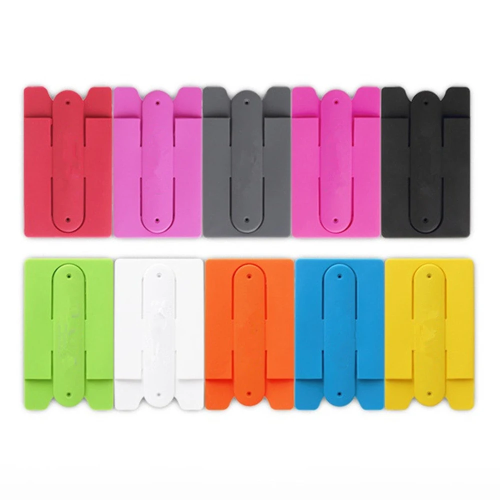 

Hot Selling Wholesale Custom Print Strong Silicone Business Card Holder For Cell phone, Custom color