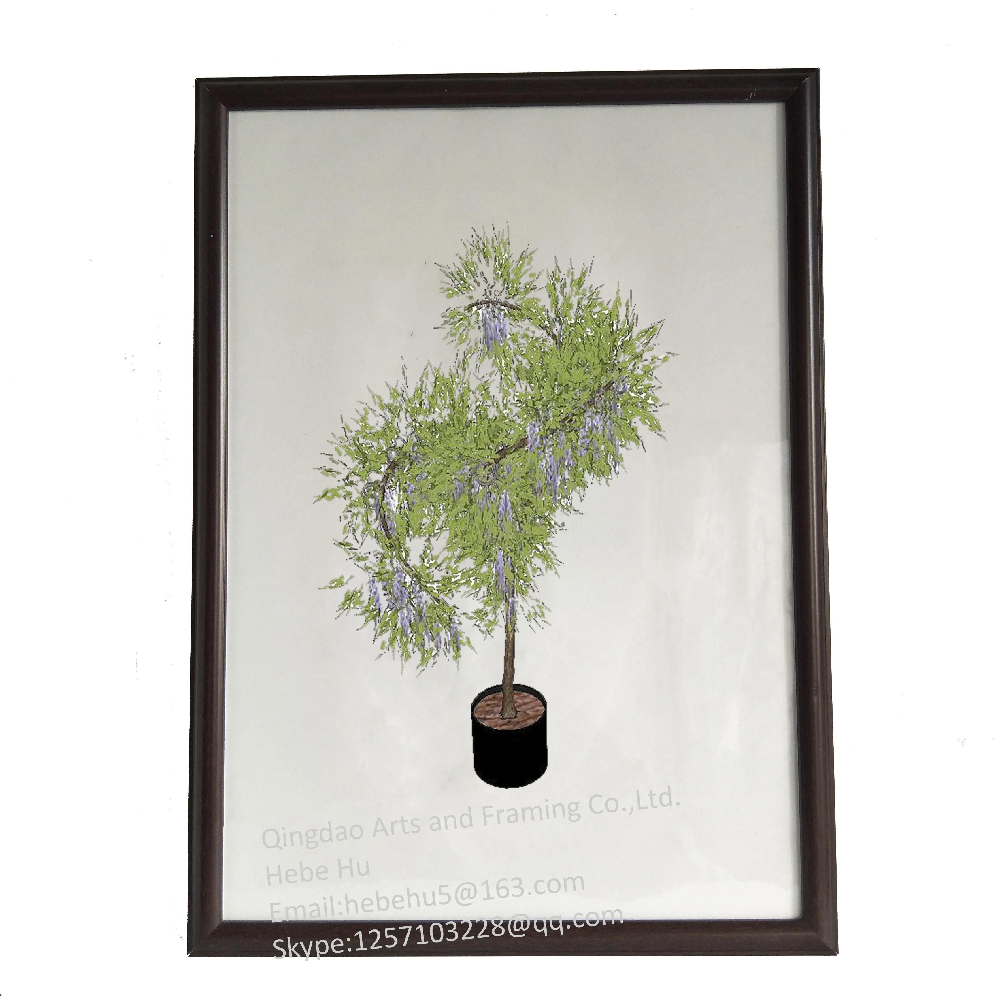 Modern Style Large Size Black Pvc Framed Photo Frame 30x45cm Plastic