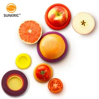 

Colorful custom fresh fruit lids reusable food storage wraps seal covers stretch lid silicone can cover