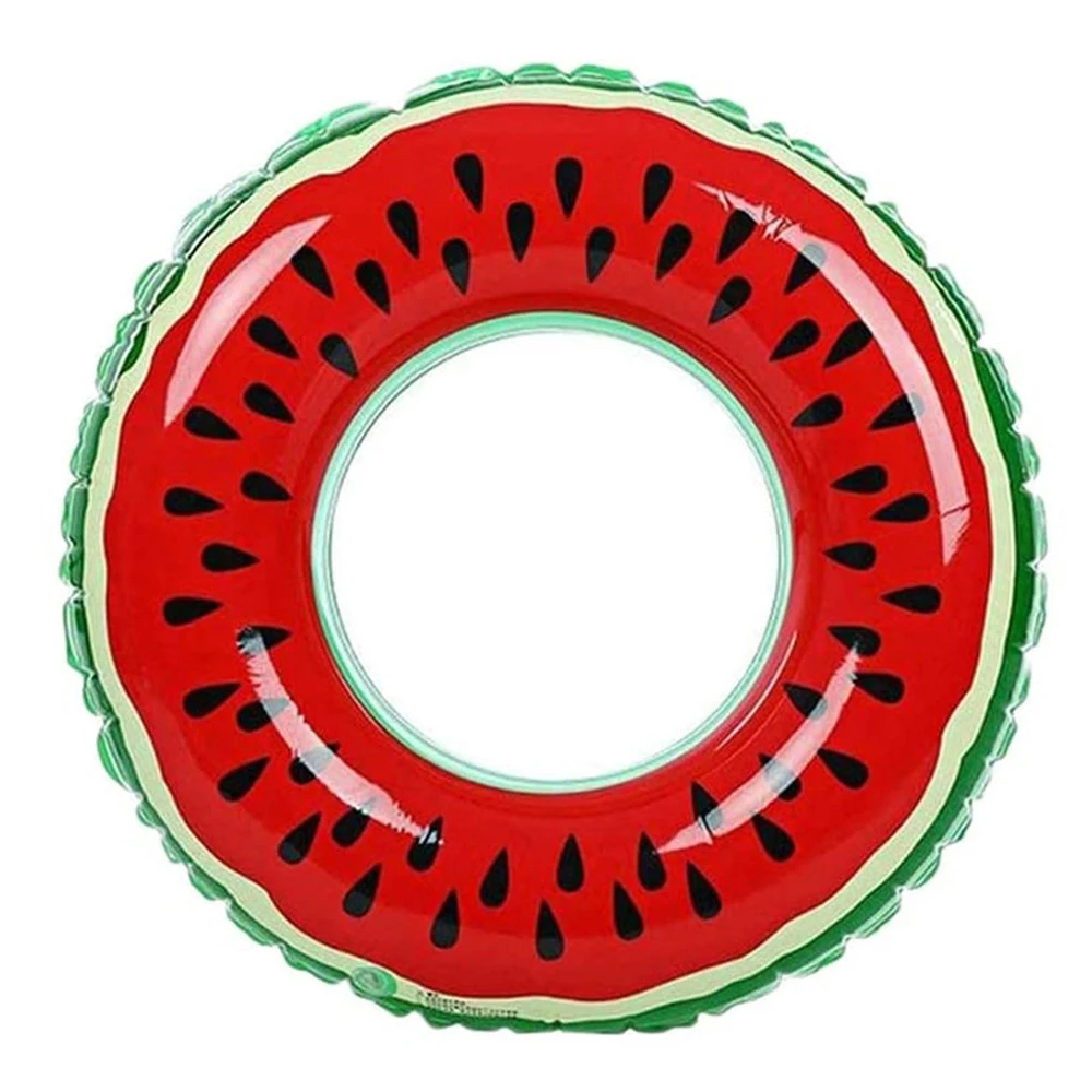 

Newbility  high quality made in china unisex through fruit watermelon swimming ring pvc inflatable water ring, Red