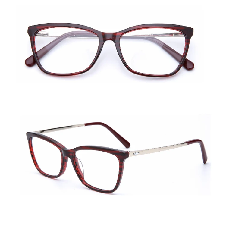 

2020 New Fashion Square Stick Frame Acetate Diamond-embeddedOptical Eyeglass Frames