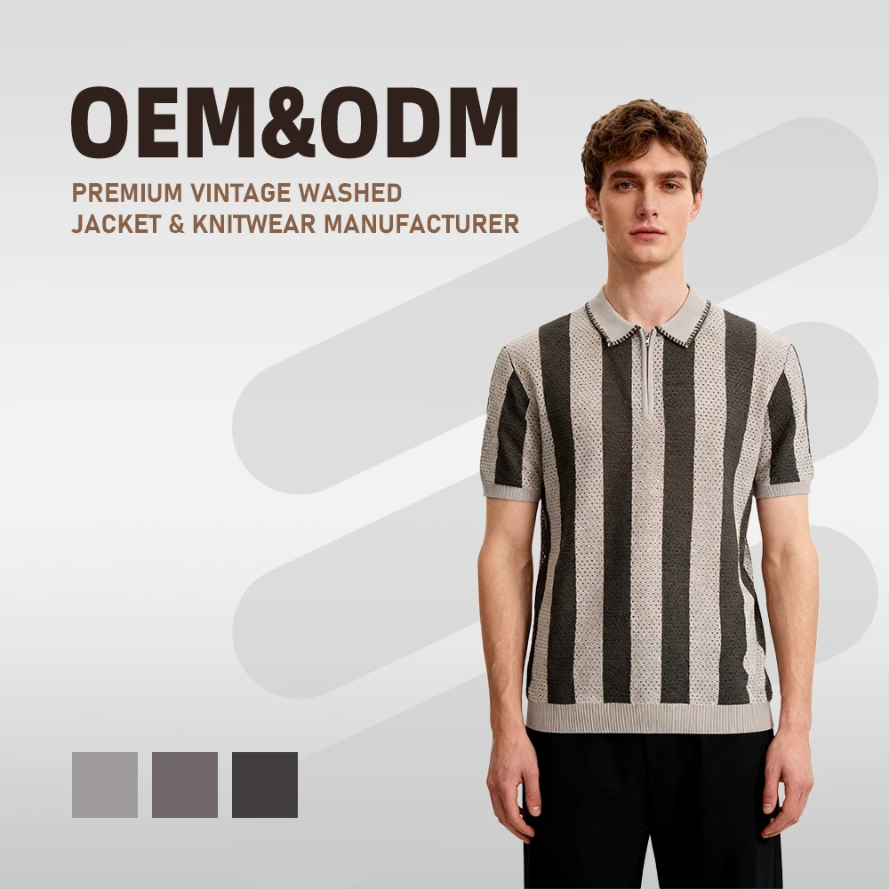 Men's High-End Anti-Pilling Fabric Summer Business for Polo Shirt Short-Sleeved Ice Silk Knitted Jersey T-Shirt Collar Solid Pat