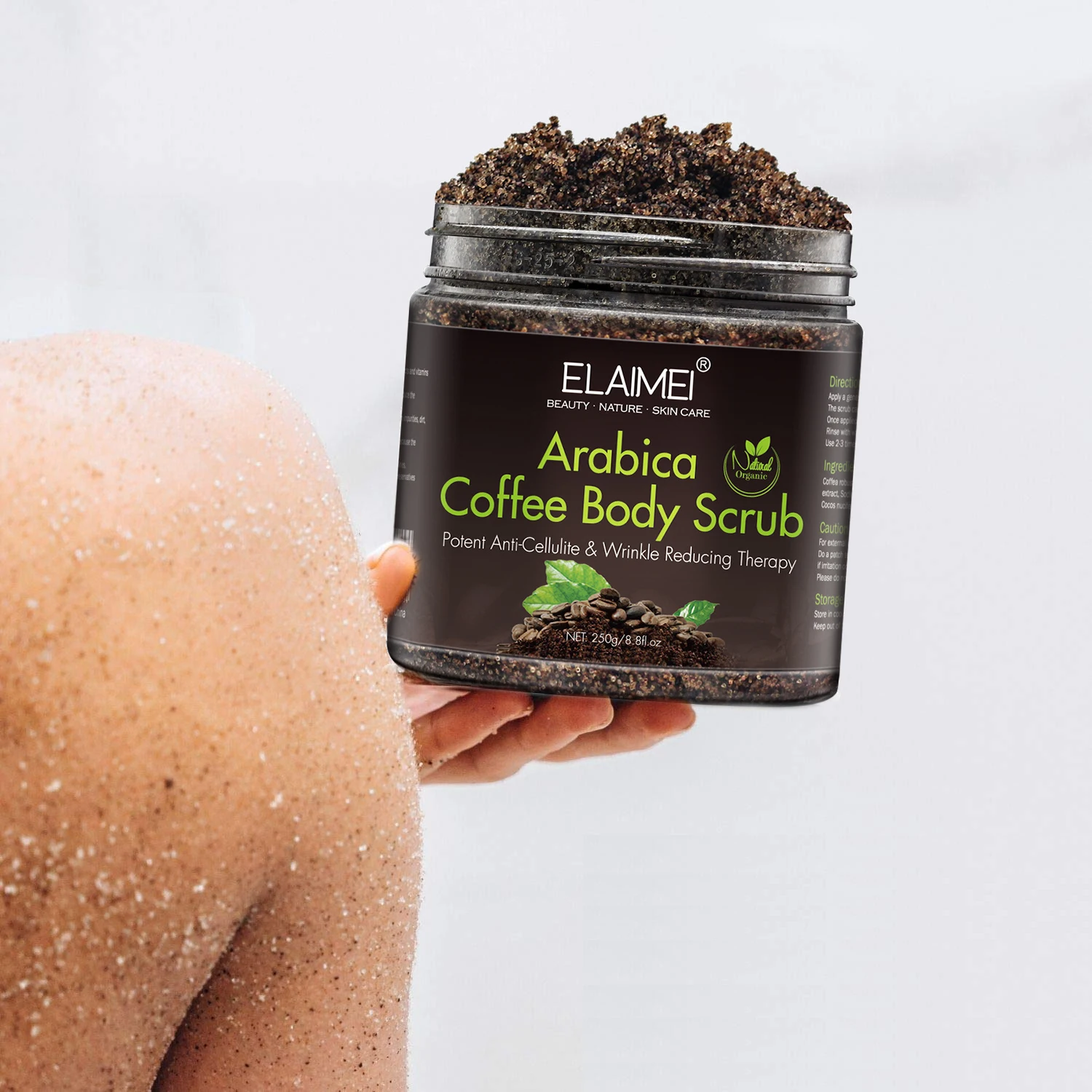 

custom logo Natural OEM Ultra Hydrating and Exfoliating dead sea bath salt bulk pet jar Body Scrub