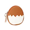 Brown Egg Shape Bag PU Leather designer purses Ladies PU Leather Key Wallets