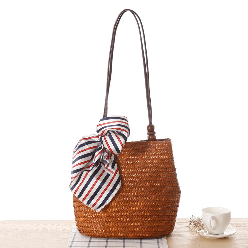 

Woven New Style Straw Shoulder Bag Woven Beach bag Seaside Holiday Style Bag, Customize color