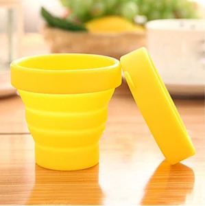 Image of Low MOQ Wholesale Silicone Rubber Travel Camping Folding Coffee Drinking Cup Collapsible Menstrual Cup