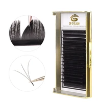 

Sp Two Matte Black Ellipse False Split Tips Volume Fan Individual Flat Lashes Shape Eyelash Extensions