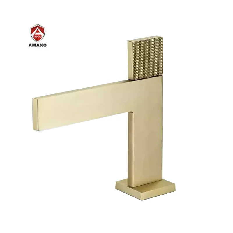 

Aida Brushed Gold Washroom Basin Tap Solid Brass Face Basin Bathroom Faucet Steady Stream Sink Basin Taps
