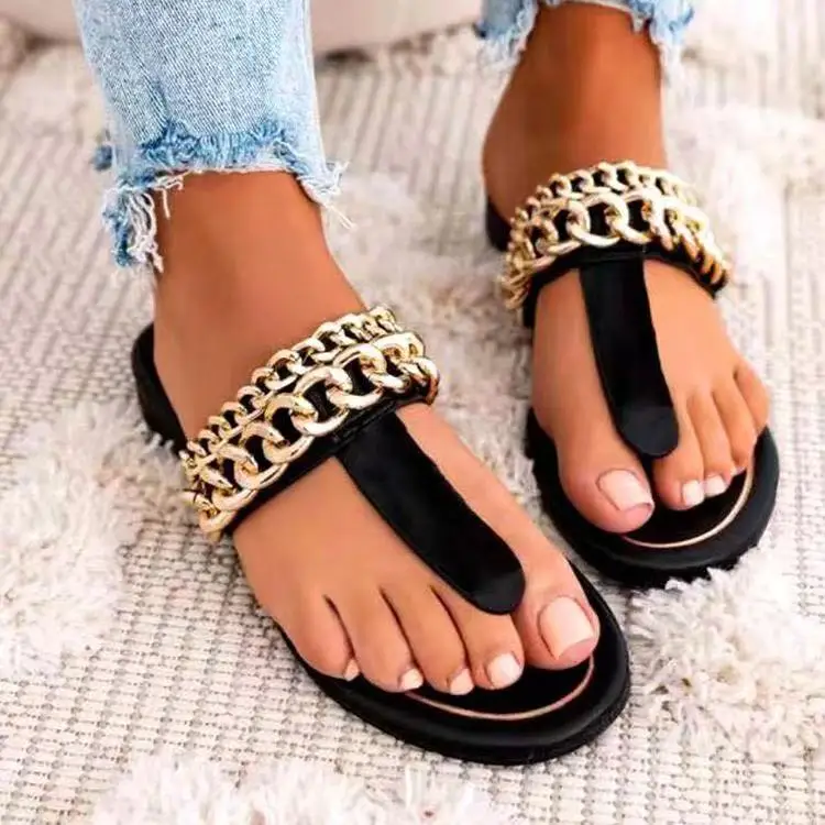 

for Women Summer Open Toe Latest Design Ladies Slippers Flats Beach Shoes And Woman Flat Casual Outdoor Sandal Sandals Women, Black/brown