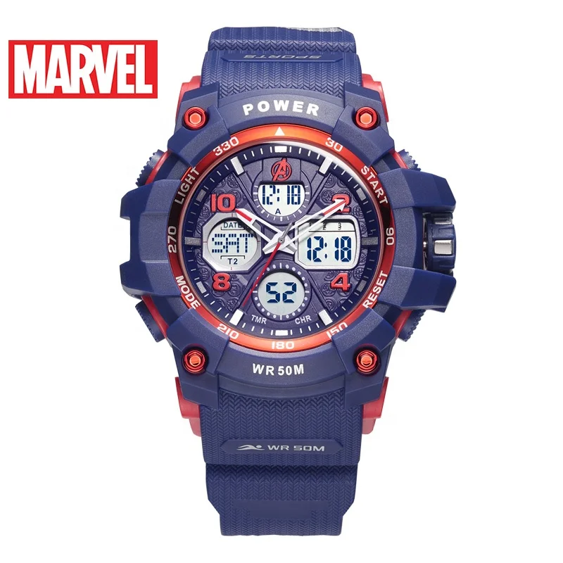 

Power Light Display Big Wristwatch Sport Countdown Digital Watch for Men, Blue