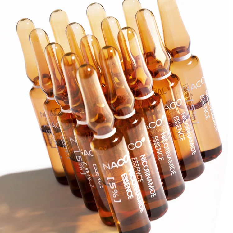 

28pcs/box custom facial face skin care vitamin c essence ampoule nicotinamide 5% whiten ANTI AGE face serum